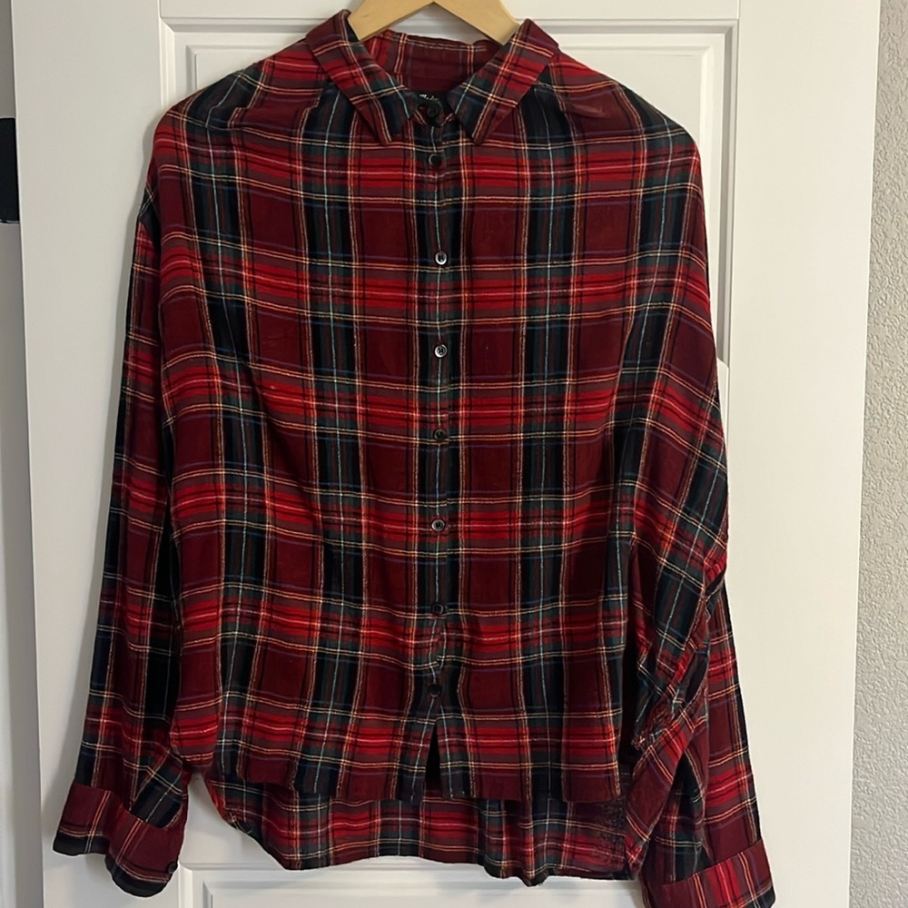 Madewell Fleece Button Down - L